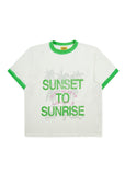Sunset Ringer Tee - Green