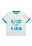 Sunset Ringer Tee - Blue