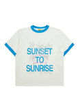 Sunset Ringer Tee - Blue