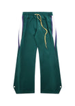 Striped Snap Pant - Hunter Green