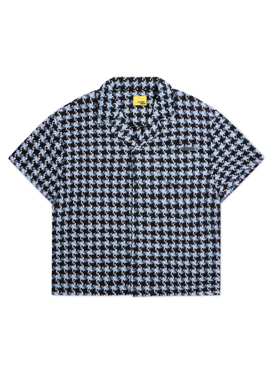 Tweed Button Up Shirt - Blue Multi