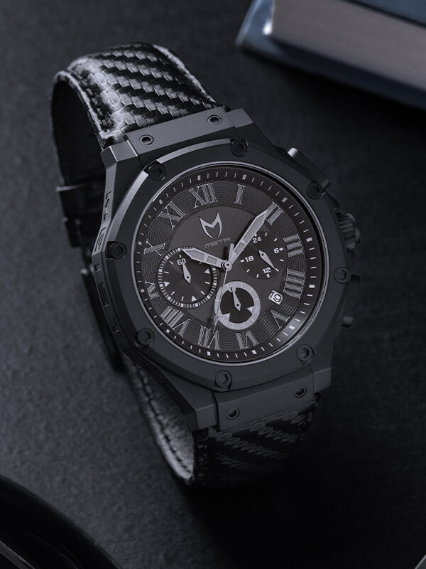 AM1023LB - AMBASSADOR BLACK / BLACK / LEATHER BAND