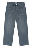 Vintage Washed Straight-Leg Jeans