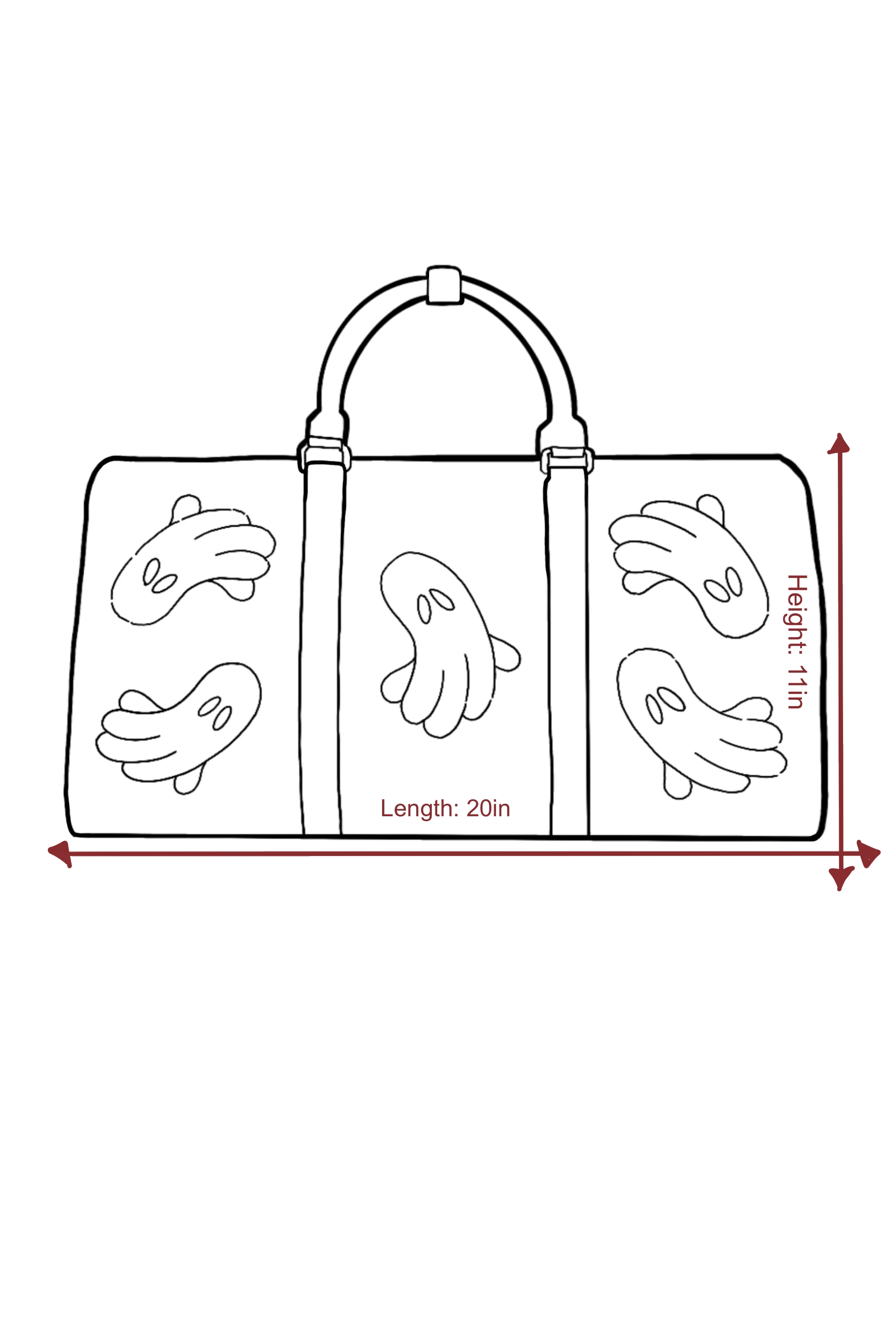 ALLIGATOR GHOST GEM DUFFLE BAG