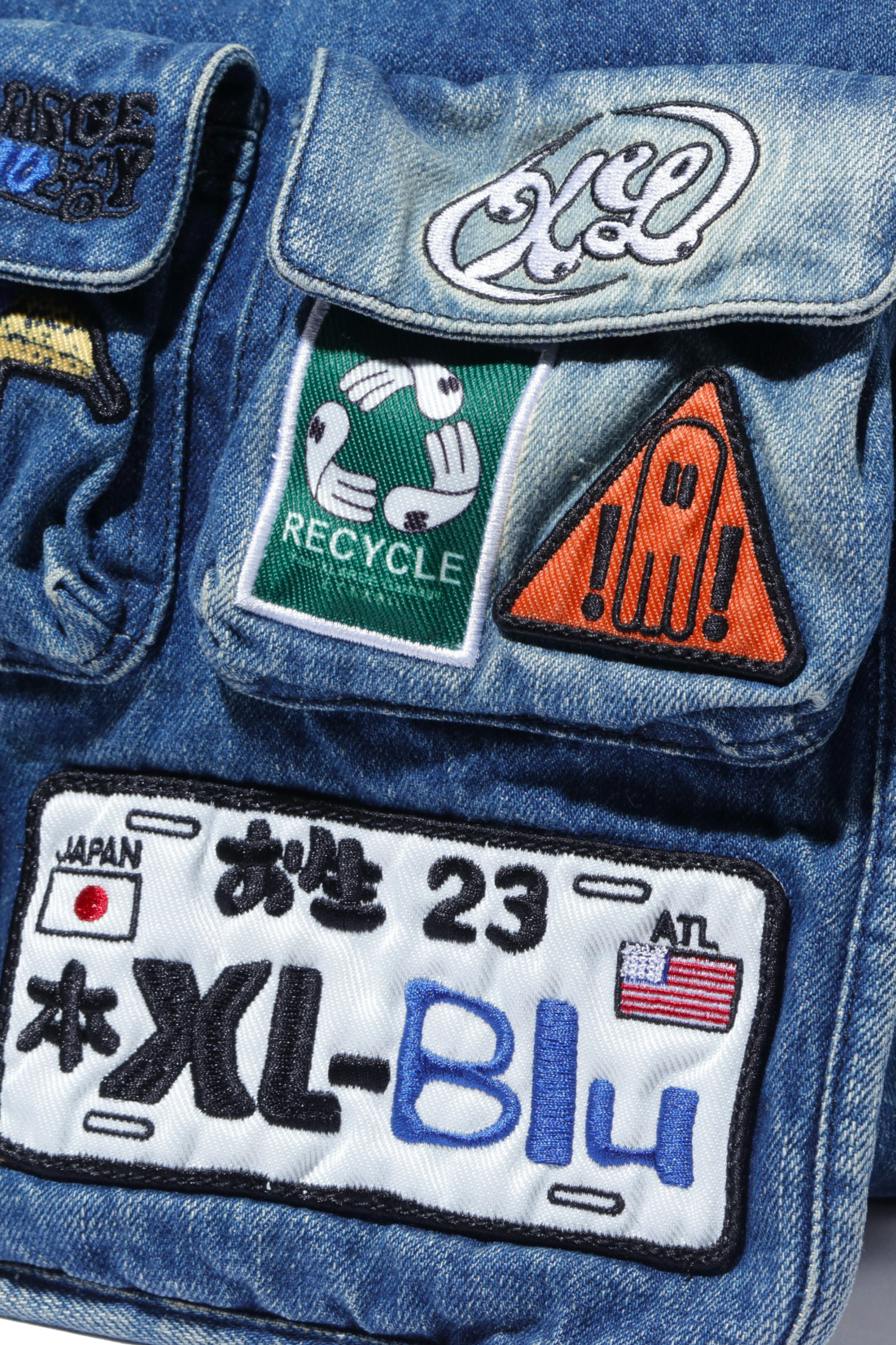 DENIM CARGO UTILITY BAG