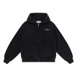 Washed Logo Zip-Up Hoodie