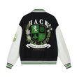 Crest Embroidery Loose Varsity Jacket