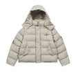 Stand Up Collar Metal Logo Padded Jacket