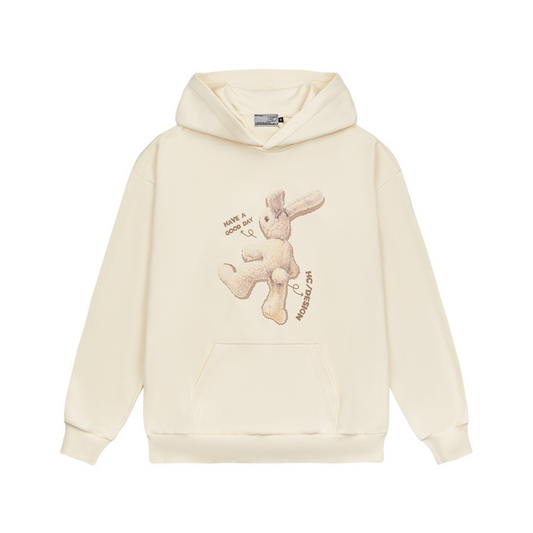 Rabbit Peluche Printed Hoodie