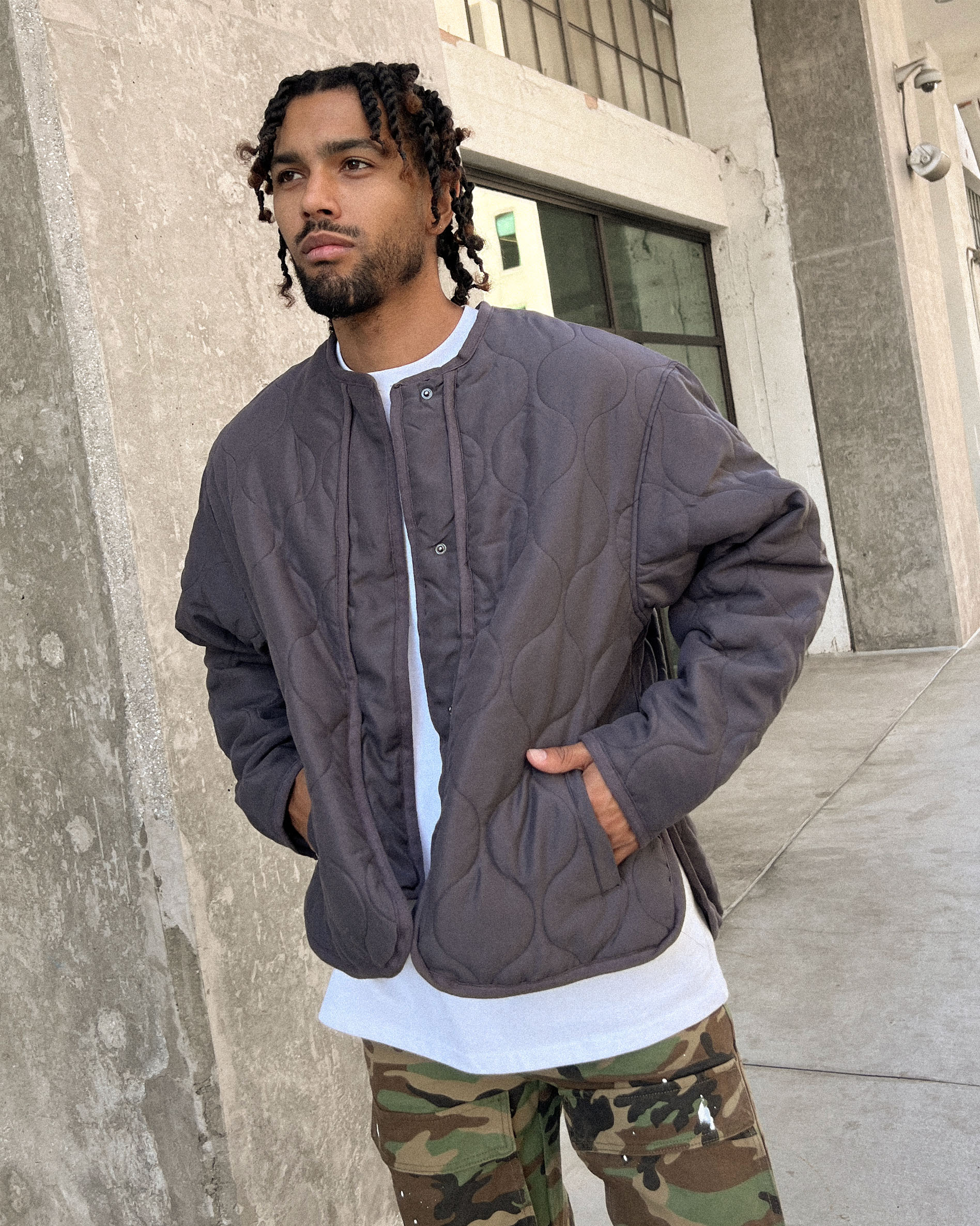 Vintage Military Liner - Charcoal