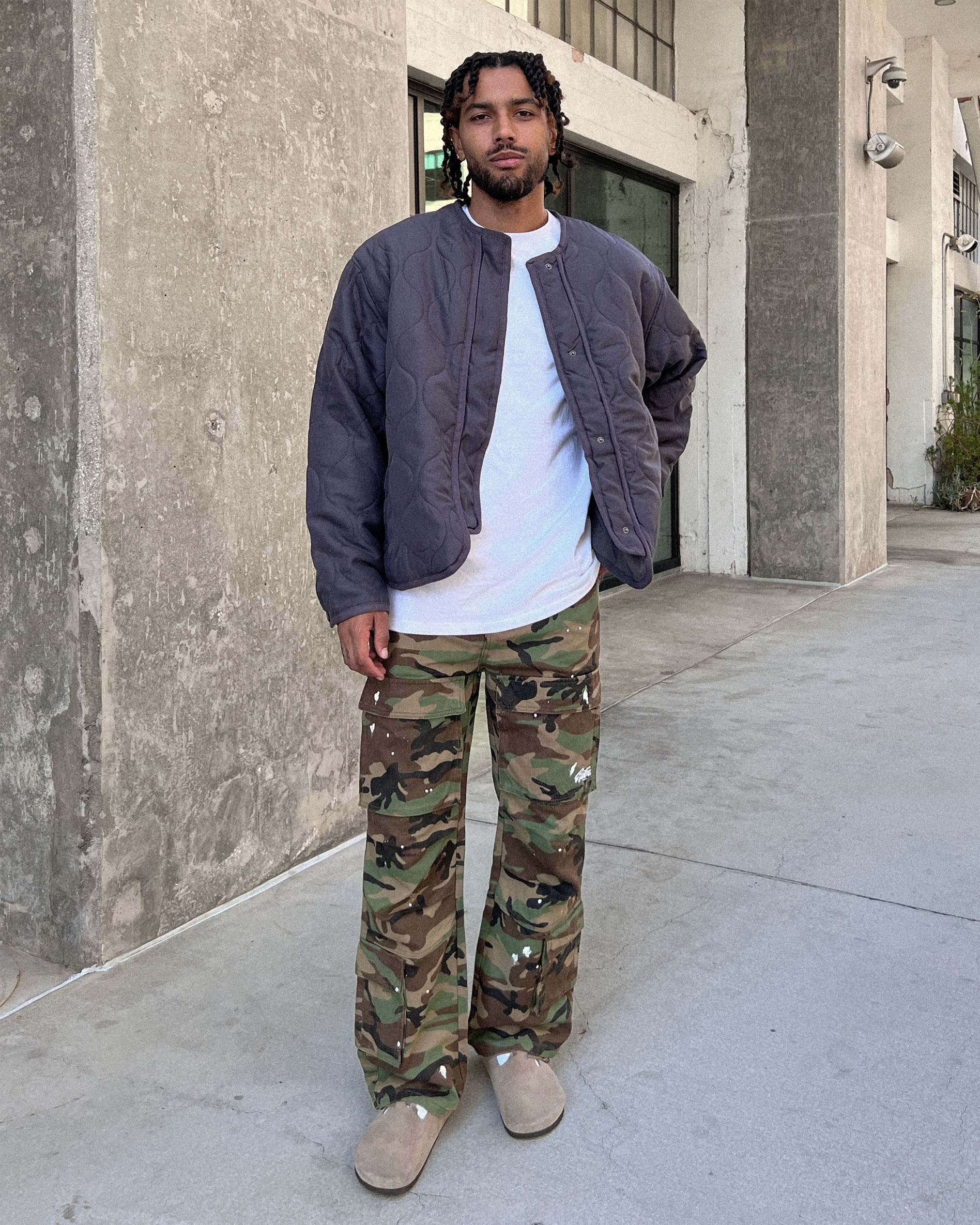 Vintage Military Liner - Charcoal