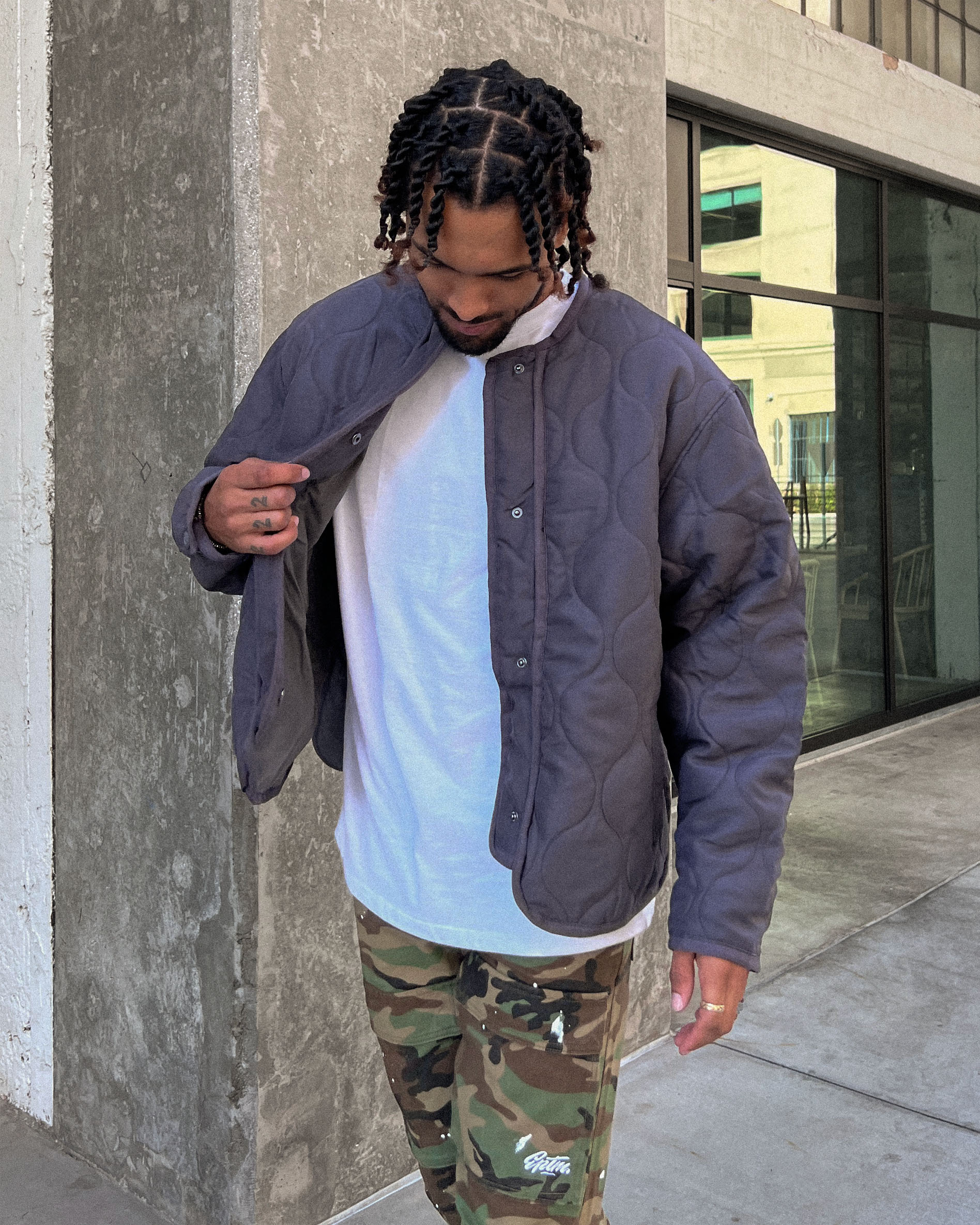 Vintage Military Liner - Charcoal