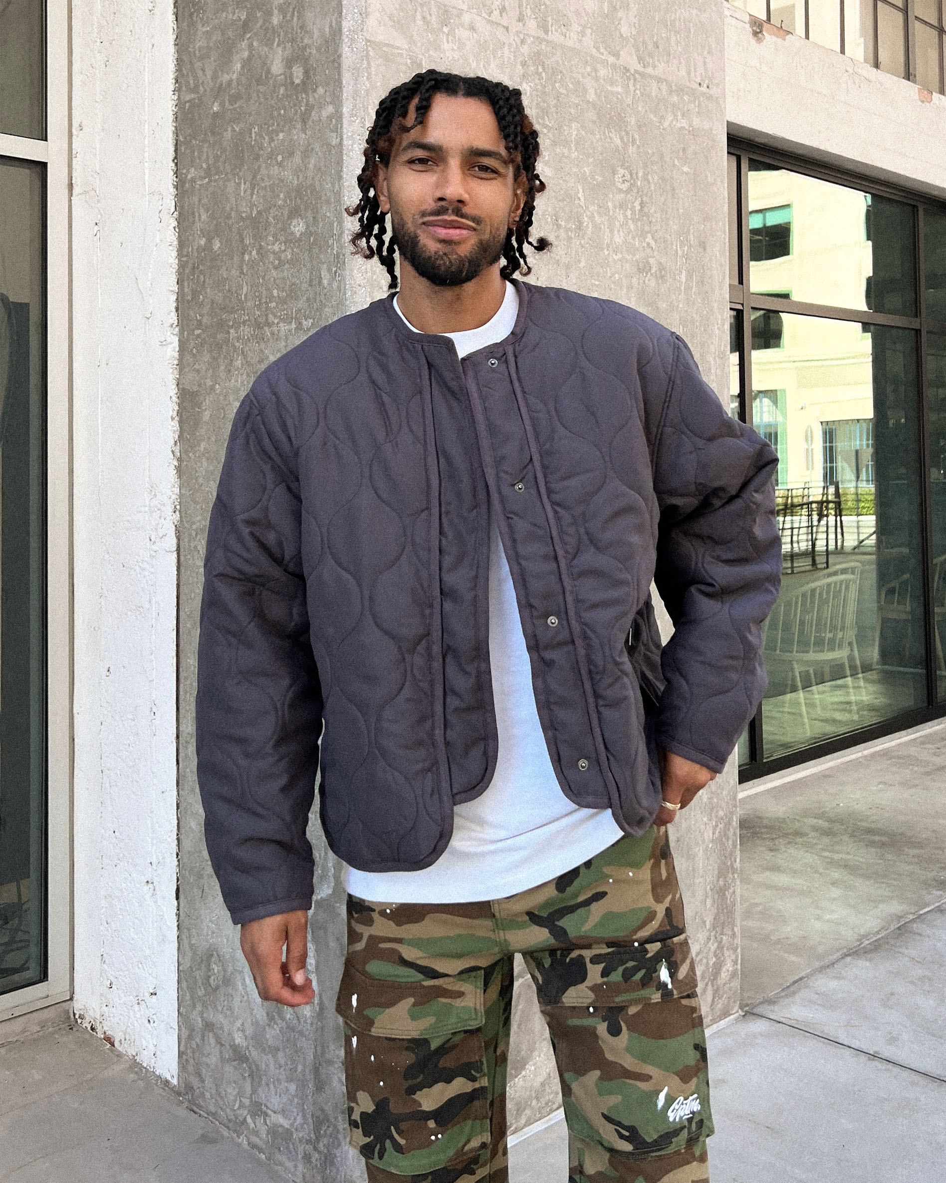 Vintage Military Liner - Charcoal