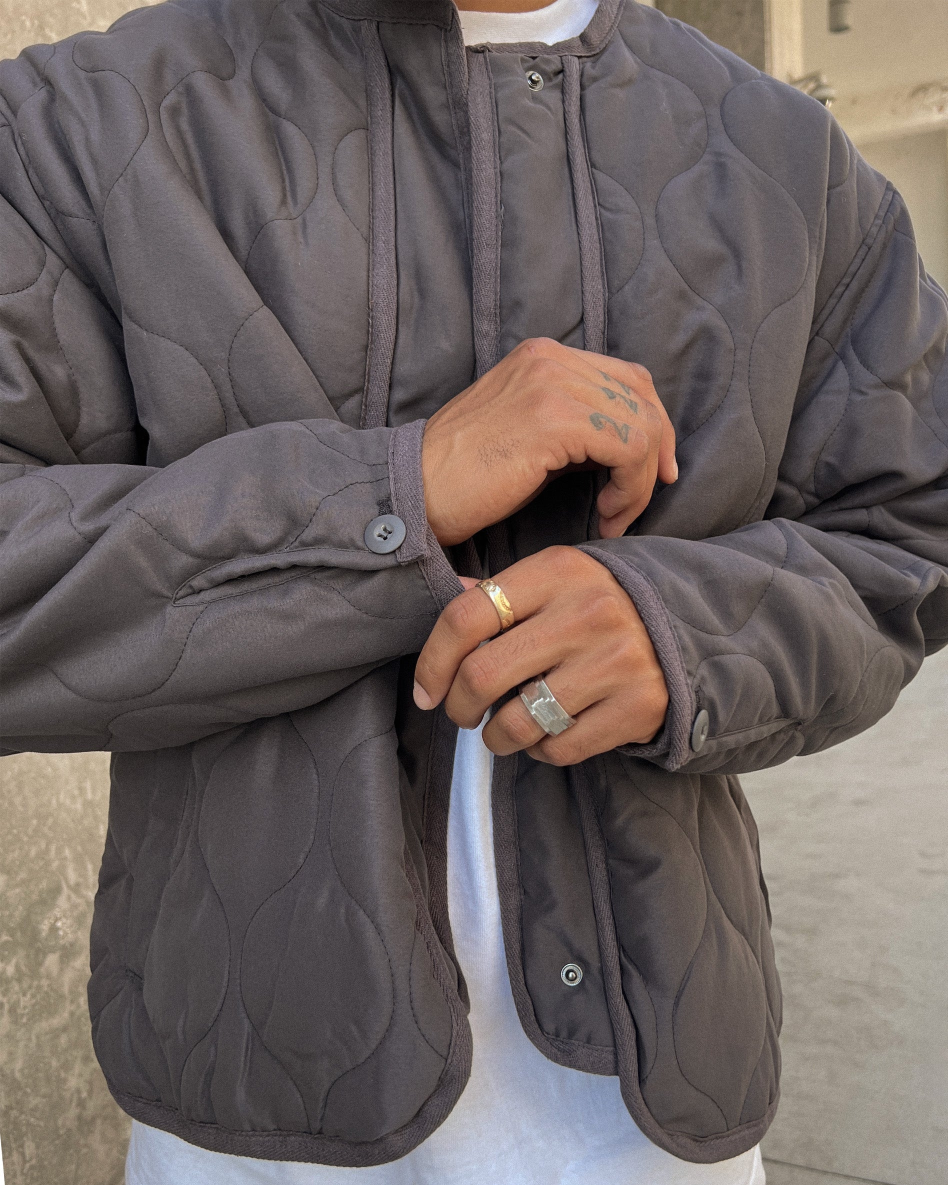 Vintage Military Liner - Charcoal