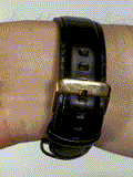 VO101LS - VOYAGER GOLD / BLACK / LEATHER BAND