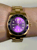 VO108SS - VOYAGER GOLD / PURPLE  / SS BAND