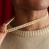 Vermeil Diamond Baguette Cuban Chain