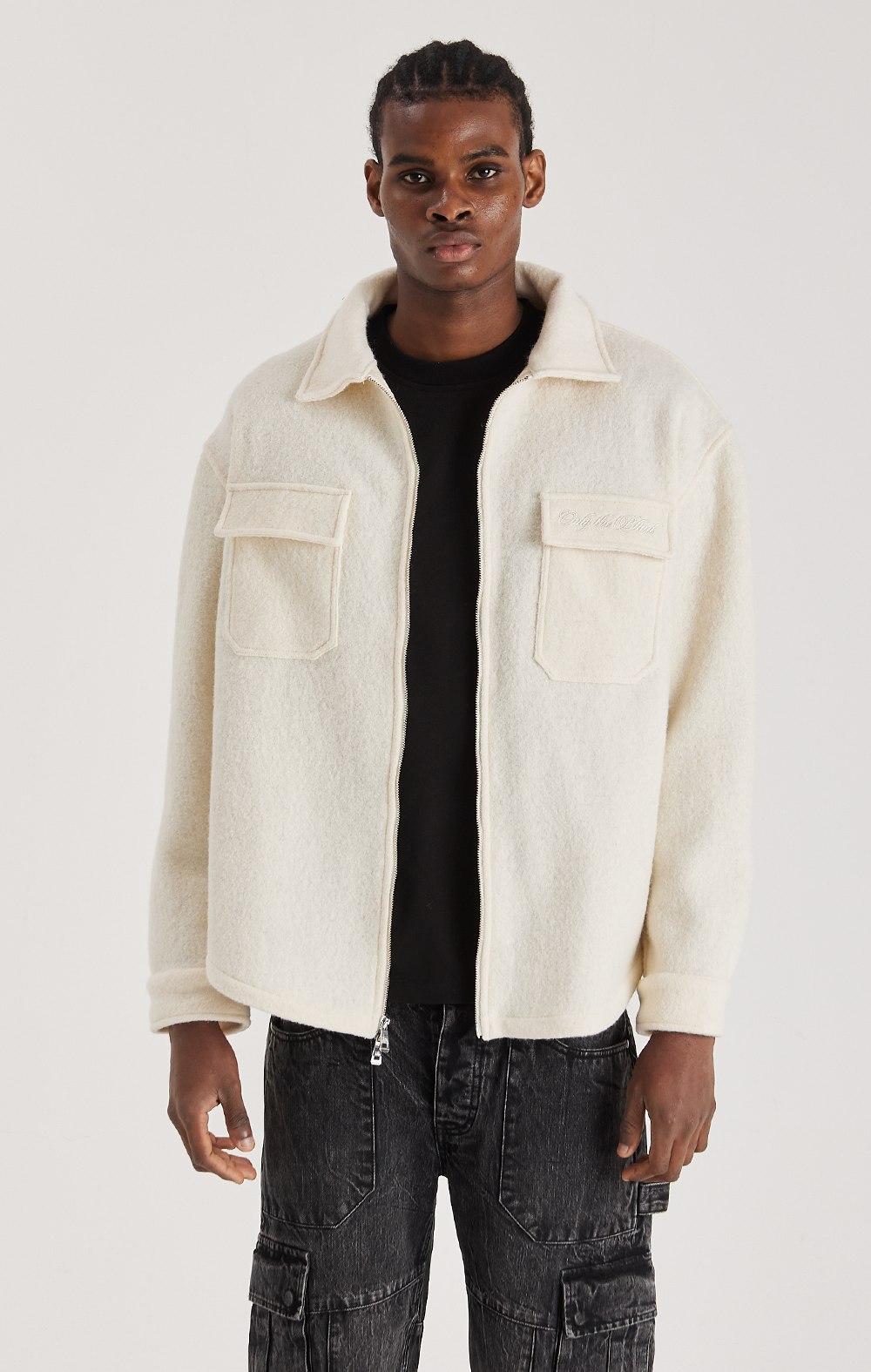 ECRU WOOL SHIRT