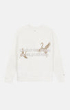 Vintage White Statement Crew Sweatshirt