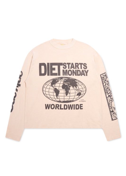 Worldwide Long Sleeve Tee - Antique White