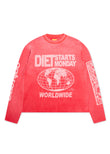 Worldwide Long Sleeve Tee - Red