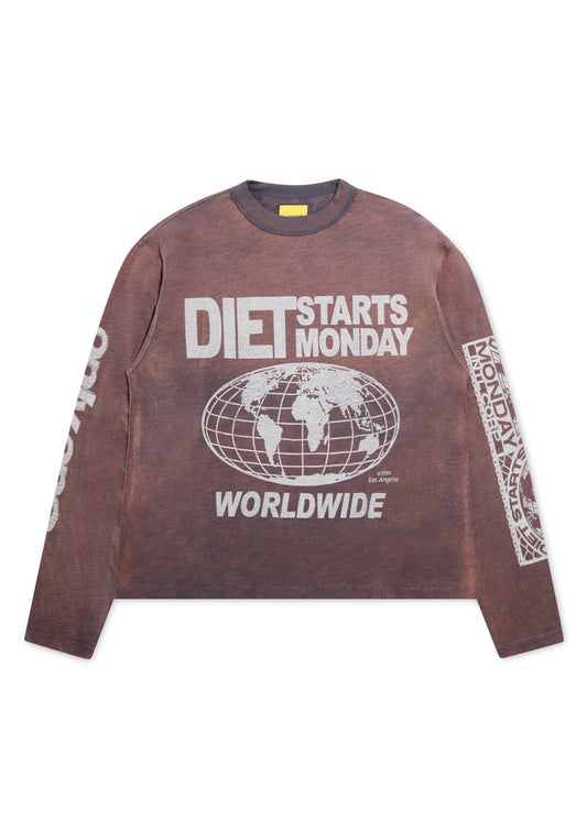 Worldwide Long Sleeve Tee - Vintage Black