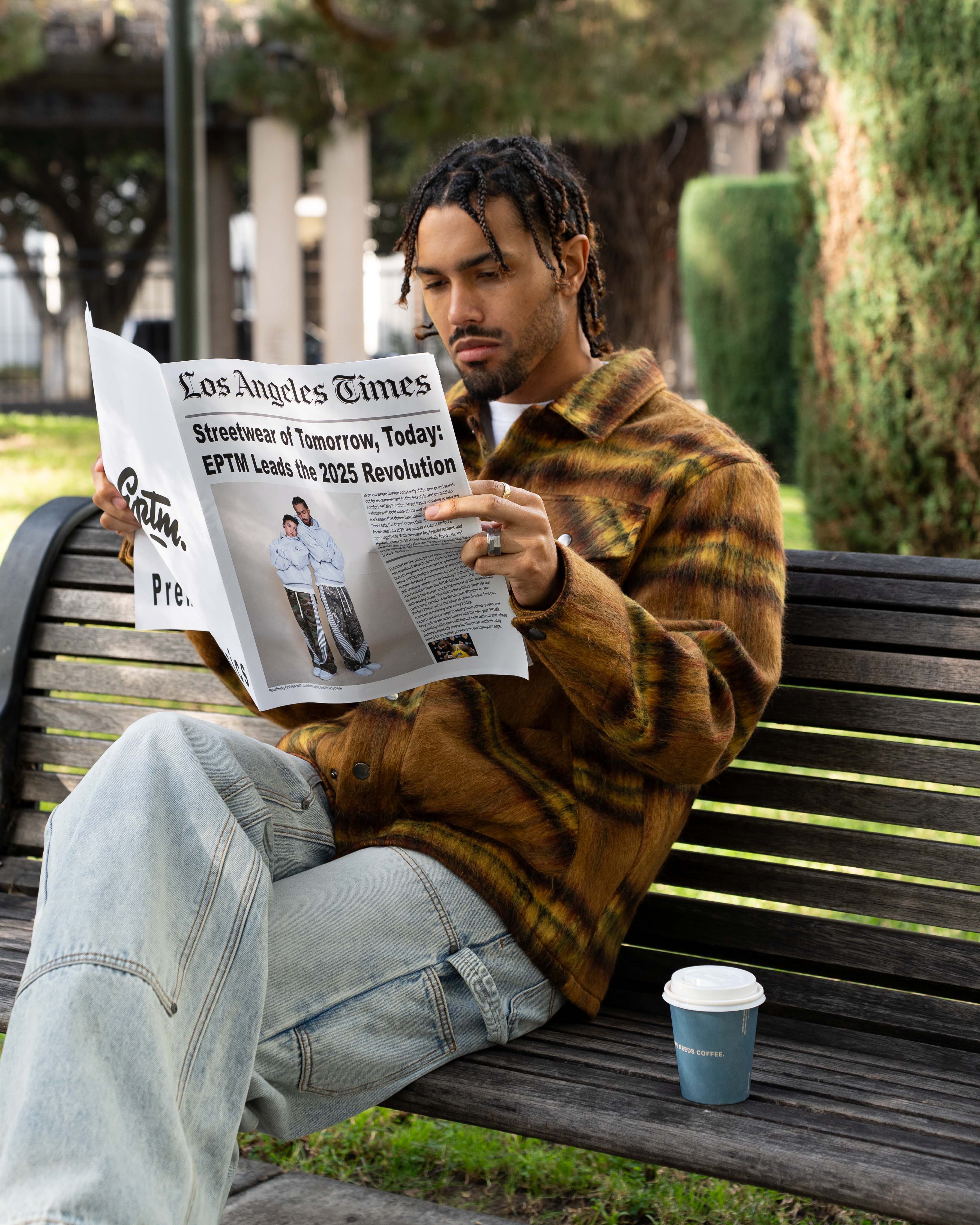 EPTM Mohair Chore Coat - Mustard