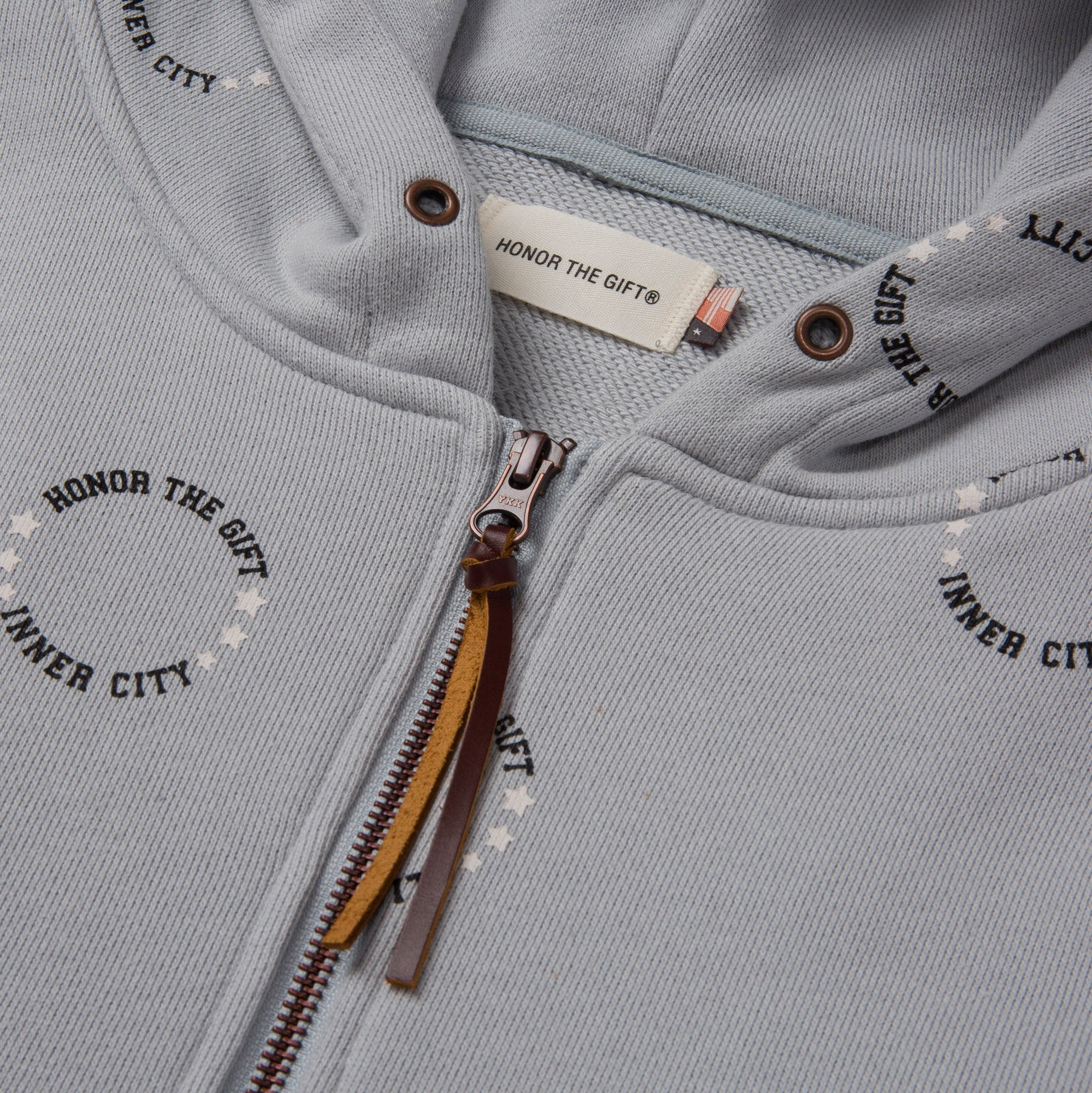 HTG® Zip Up Hoodie - Stone