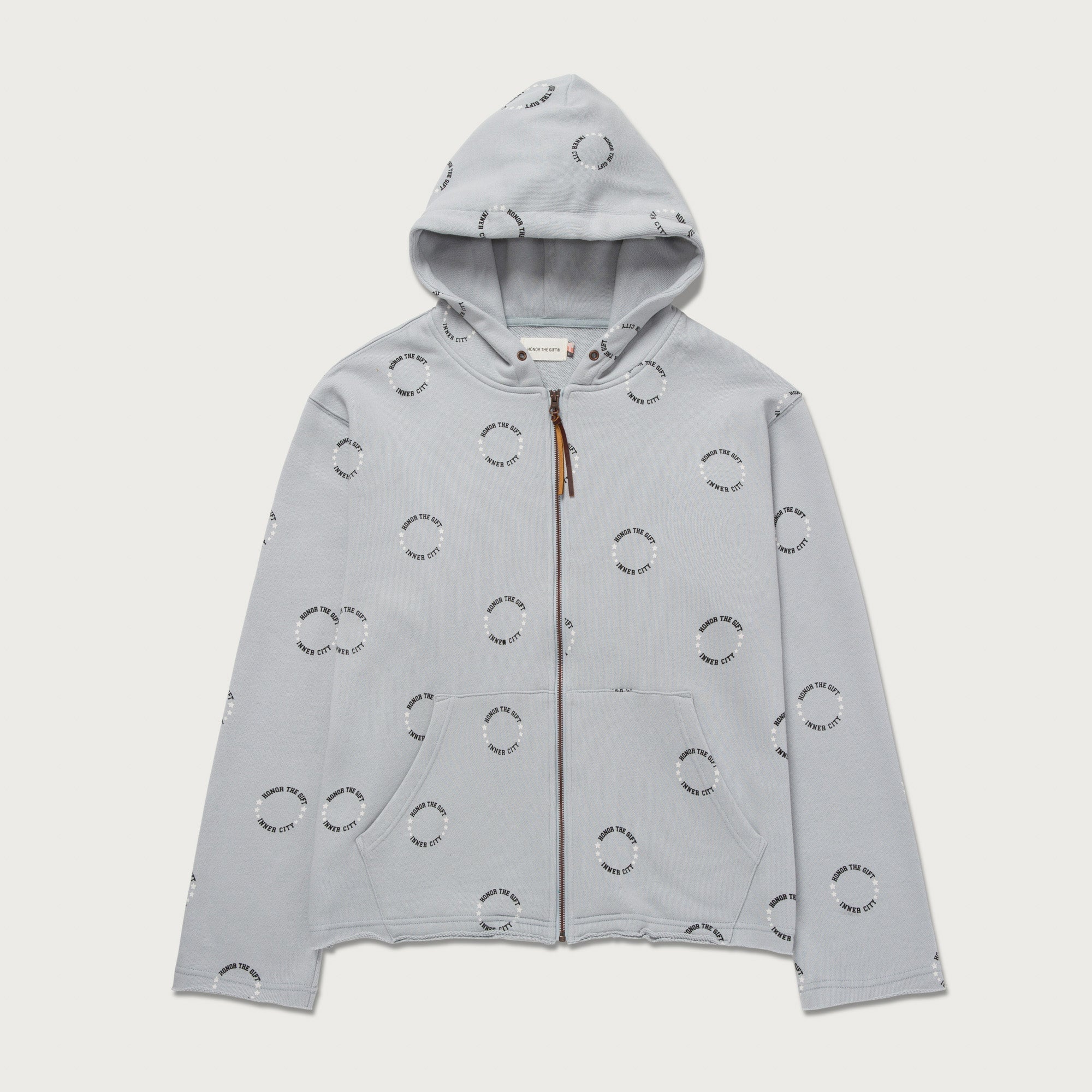 HTG® Zip Up Hoodie - Stone