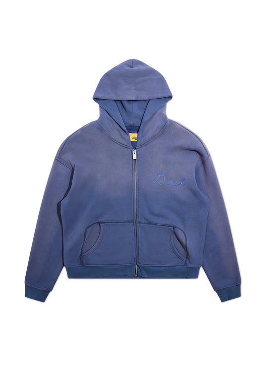 Lightning Full Zip Sweatshirt - Washed Blue