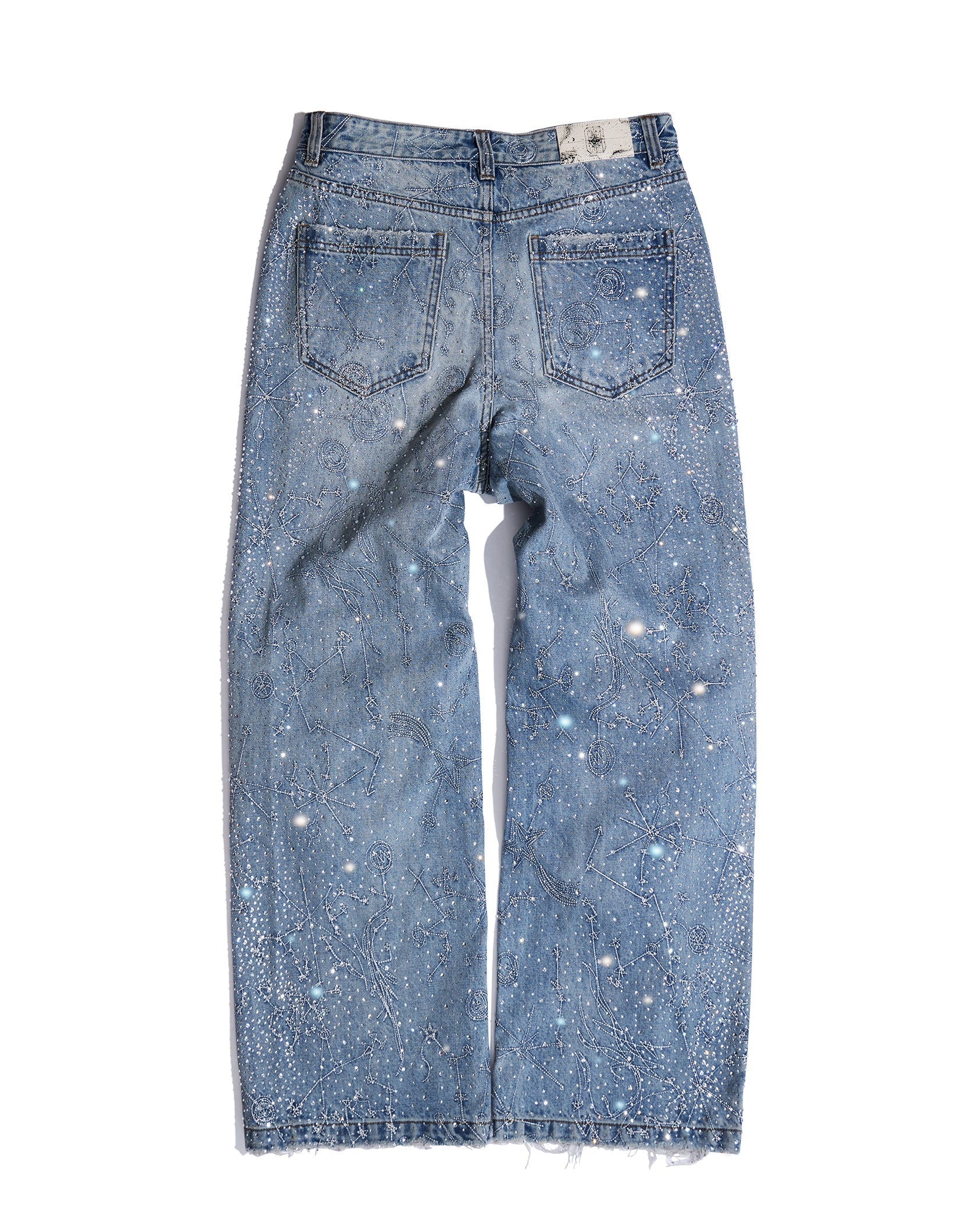 20K Zodiac Diamond Denim Pants in BLU