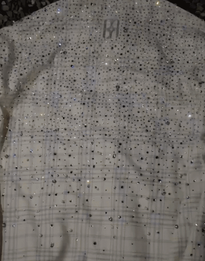 20K Diamond Pearl Shirt in Beige