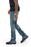 “A83“  STACKED FLARE JEAN VIN VINTAGE BLUE