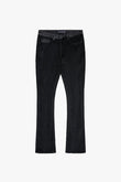 "AGENT” STACKED FLARE JEAN BLACK