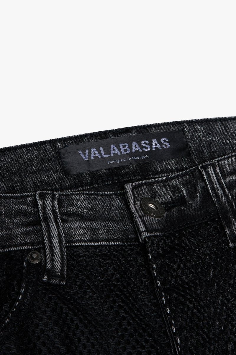 "AGENT” STACKED FLARE JEAN BLACK