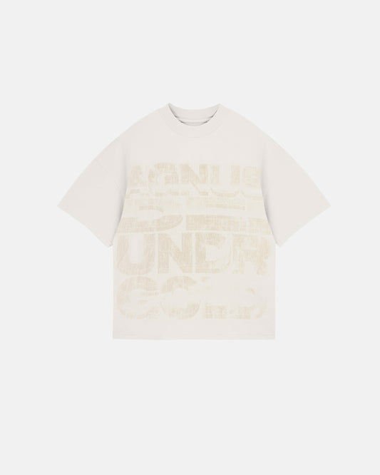 Agnus Dei Chrome Boxy Fit Tshirt Cream