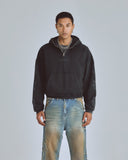 Agnus Dei Goth Half Zip Up Hoodie Vintage Black