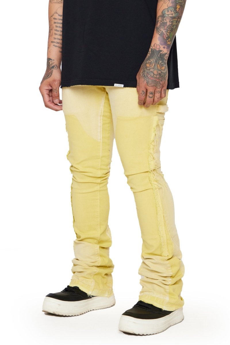 "ALPHA" STACKED FLARE LT. KHAKI