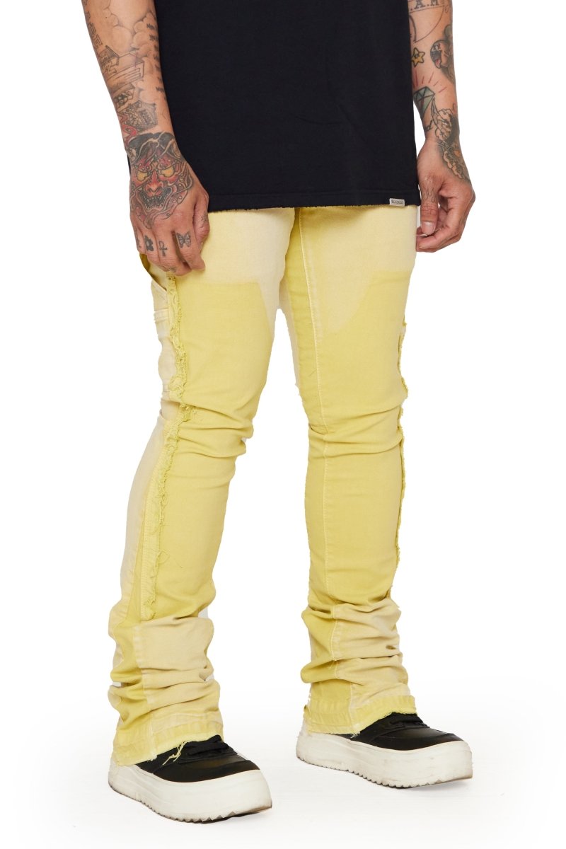 "ALPHA" STACKED FLARE LT. KHAKI