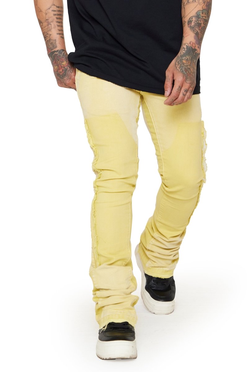 "ALPHA" STACKED FLARE LT. KHAKI