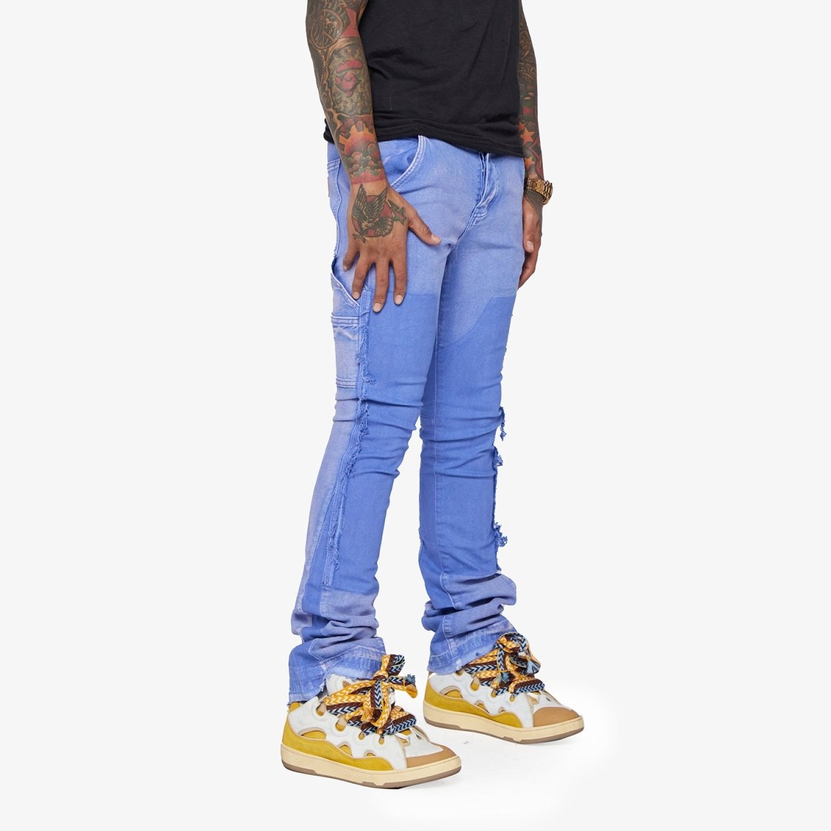 “ALPHA" STACKED FLARE PURPLE