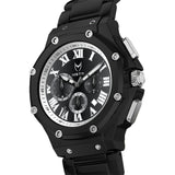 AM1030SS - AMBASSADOR BLACK / SILVER / STEEL BAND WATCH