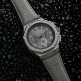 AM1031LB - AMBASSADOR GUNMETAL / LEATHER BAND WATCH