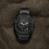 AM1036SS - AMBASSADOR BLACK / BLACK STEEL BAND WATCH
