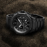AM1036SS - AMBASSADOR BLACK / BLACK STEEL BAND WATCH