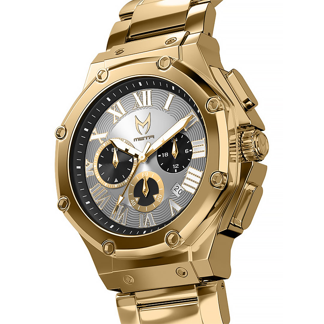 AM1039SS - AMBASSADOR GOLD / SILVER / STEEL BAND WATCH
