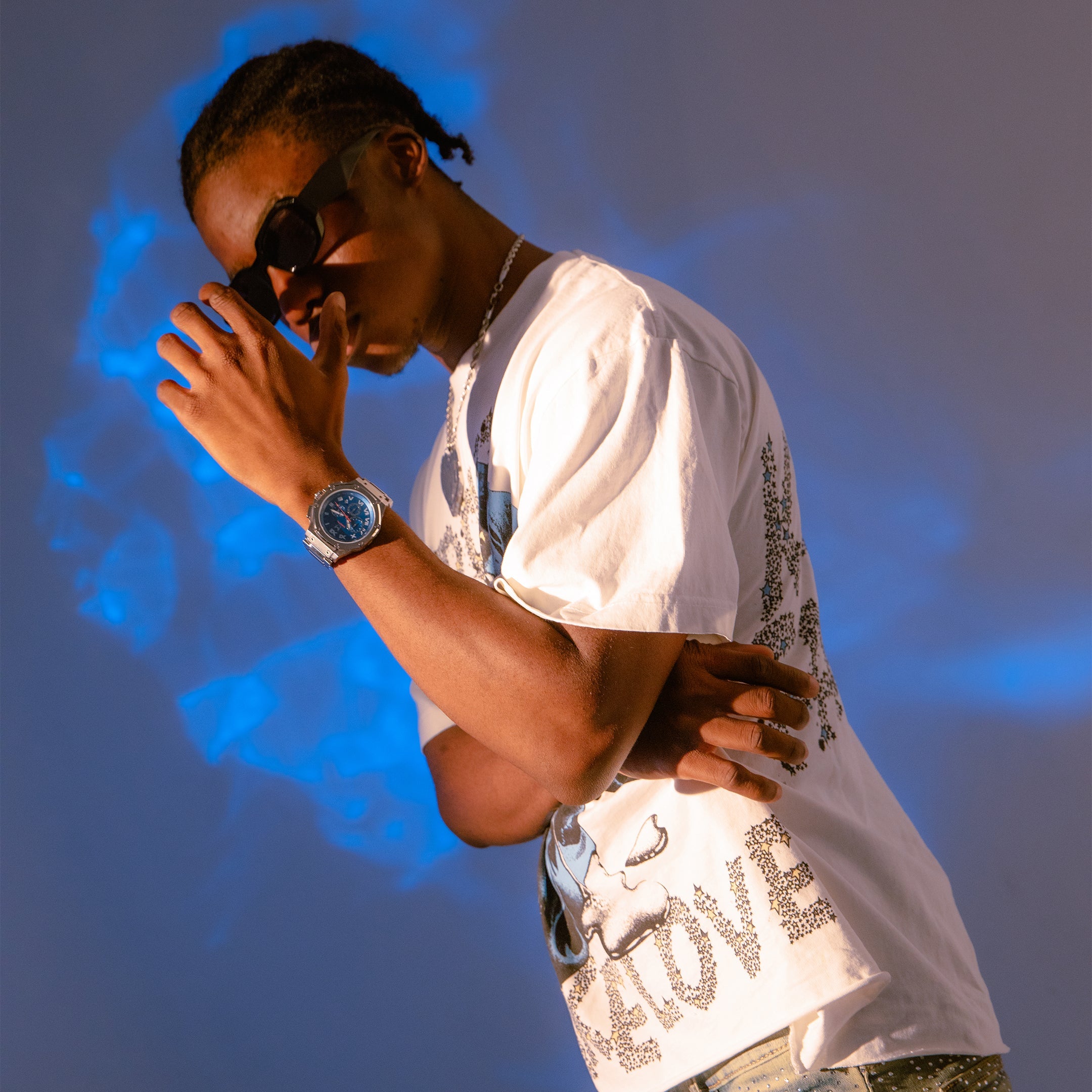 AM1054SS - AMBASSADOR SILVER / LA BLUE STEEL WATCH