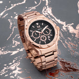 AM262SS - MK4 ROSE GOLD WATCH / BLACK / STEEL BAND