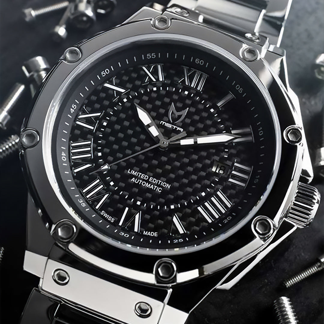 AM309SS - AMBASSADOR POLISHED SILVER AUTOMATIC / SS BAND SWISS ETA