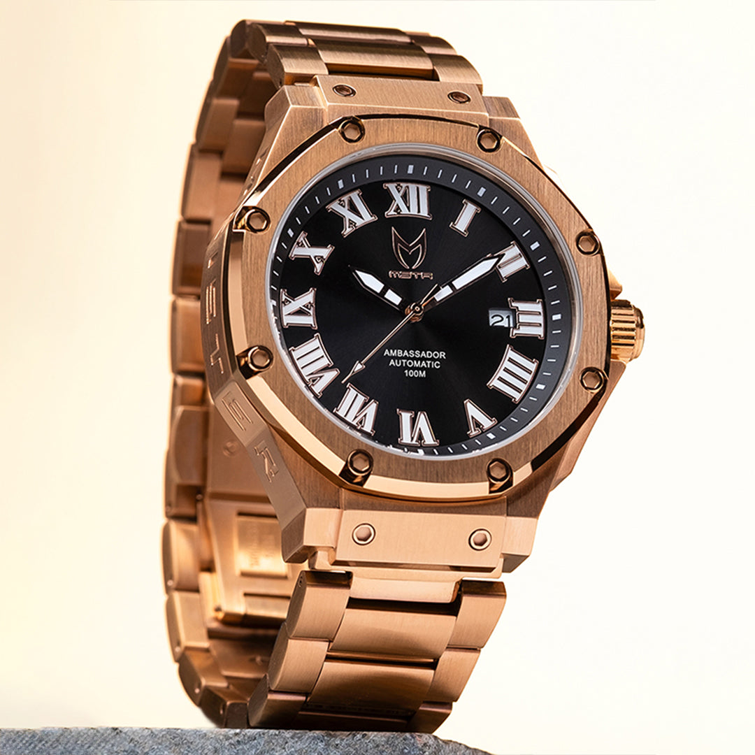 AM314SS - AUTOMATIC ROSE GOLD / STEEL BAND